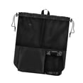 thumbnail image 4 of Mochila de malla con cordón, informal, para playa, de viaje Negro, 4 of 9