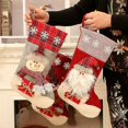 thumbnail image 4 of 3pcs Christmas Stockings Christmas Stocking Bag Hanging Christmas Stockings Large Xmas Gift Bag Hanging Christmas Stockings with Santa Claus Reindeer, 4 of 5