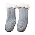 thumbnail image 1 of SUNSIOM Infant Baby Lamb Floor Socks Solid Color/Contrast Color Baby Winter Warm Thick Knit Crew Socks, 1 of 4
