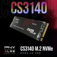 thumbnail image 3 of PNY CS3140 1TB Gen4 x 4 PCIe NVMe M.2 2280 Internal SSD – Up to 7,500/5,650 MB/s M280CS3140-1TB-RB, 3 of 8