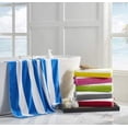 thumbnail image 6 of 2 Pack Yarn-Dyed Cabana Stripe Velour Pool and Beach Towels, Extra-Large Size (32x64), Super Absorbent, Quick Dry, 420 GSM (Red and White Color), 6 of 6