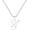 Silver, variant on Initial A-Z Letter Necklace for Men Women, Stainless Steel Cuban Link Chain Letter Pendant Necklaces Capital Monogram Necklace Jewelry Gifts for Men 20+2 Inches
