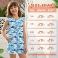 thumbnail image 6 of ZIATUBLE4S Shark Print Girls Summer Romper Ruffle Cap Sleeves One-Piece Short Jumpsuit Soft Comfort Kids Casual Playsuit with Pockets for 5-6 Y, 6 of 6