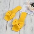 thumbnail image 4 of NOKIO Women's Open Toe Flat Sandals Bow Knot Slides Leather Summer Slippers Ladies Fashion Solid Color Bow Breathable Non-slip Wear-resistant Sandals, 4 of 9
