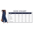 thumbnail image 7 of Womens Summer Cotton Linen 2 Piece Outfits Sleeveless Ruffle Top Wide Leg Pants Beach Vacation Lounge Sets, 7 of 7