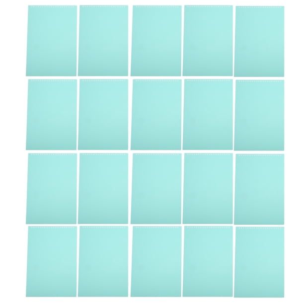20 protectores de hojas A4 con 20 agujeros, de colores, desmontables, esmerilados, finos, enrollables, impermeables, color verde claro.