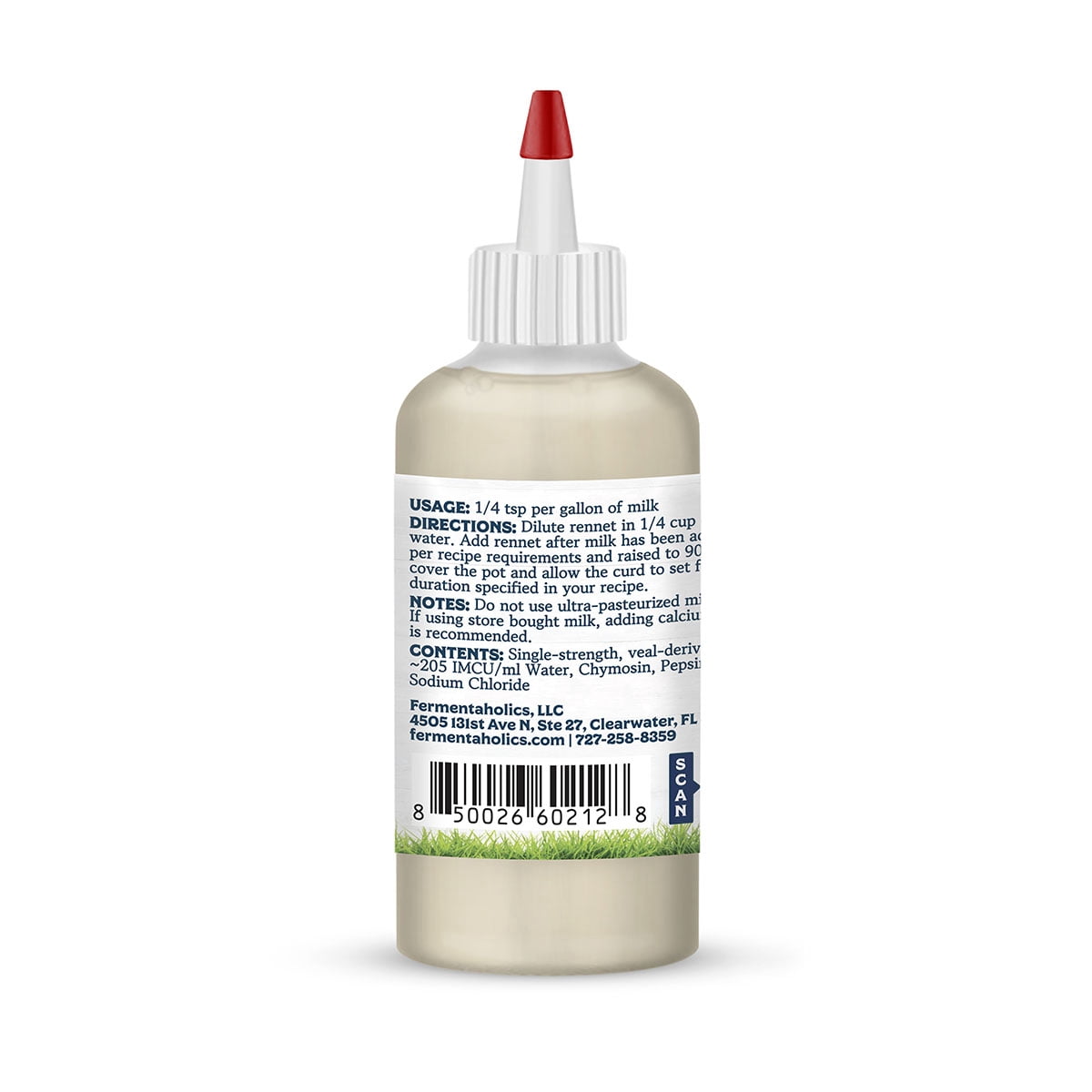 Fermentaholics Liquid Animal Rennet for Cheese Making Milk Coagulant - 2 oz