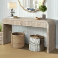 thumbnail image 2 of GVN Console Table, Entryway Table, 59" Vintage Crafted Entryway Table with 2 Hidden Handle Drawers (Natural Wood Washed), 2 of 8