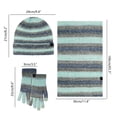 thumbnail image 2 of Winter Beanie Hat Scarf Gloves Set Women Warm Knit Beanie Fleece Lined Long Scarf Touchscreen Gloves Winter Gift Winter Scarves for Women Green One Size, 2 of 2
