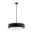 thumbnail image 2 of Hunter - Station 4-light Natural Black Iron, Large Pendant Light, Dimmable, Drum Shaped, for Bedrooms, Dining, Living Rooms - 19275, 2 of 7