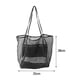 thumbnail image 3 of Bolsa de playa Salvador Malla Tote de playa Hobo Negro, 3 of 7