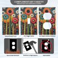thumbnail image 3 of Yayeee Duplex Wall Plate 1-Gang 4.5"x2.7" Home Receptacle Light Switch Decorative Outlet Cover, Red Colorful Flowers with Dots, 3 of 7