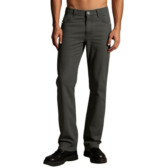 QHFBli Bootcut Jeans for Men Men's Denim Jeans Classic Five-Pocket Design Comfortable Stretch Fit Durable Everyday Casual Wear Timeless Grey S