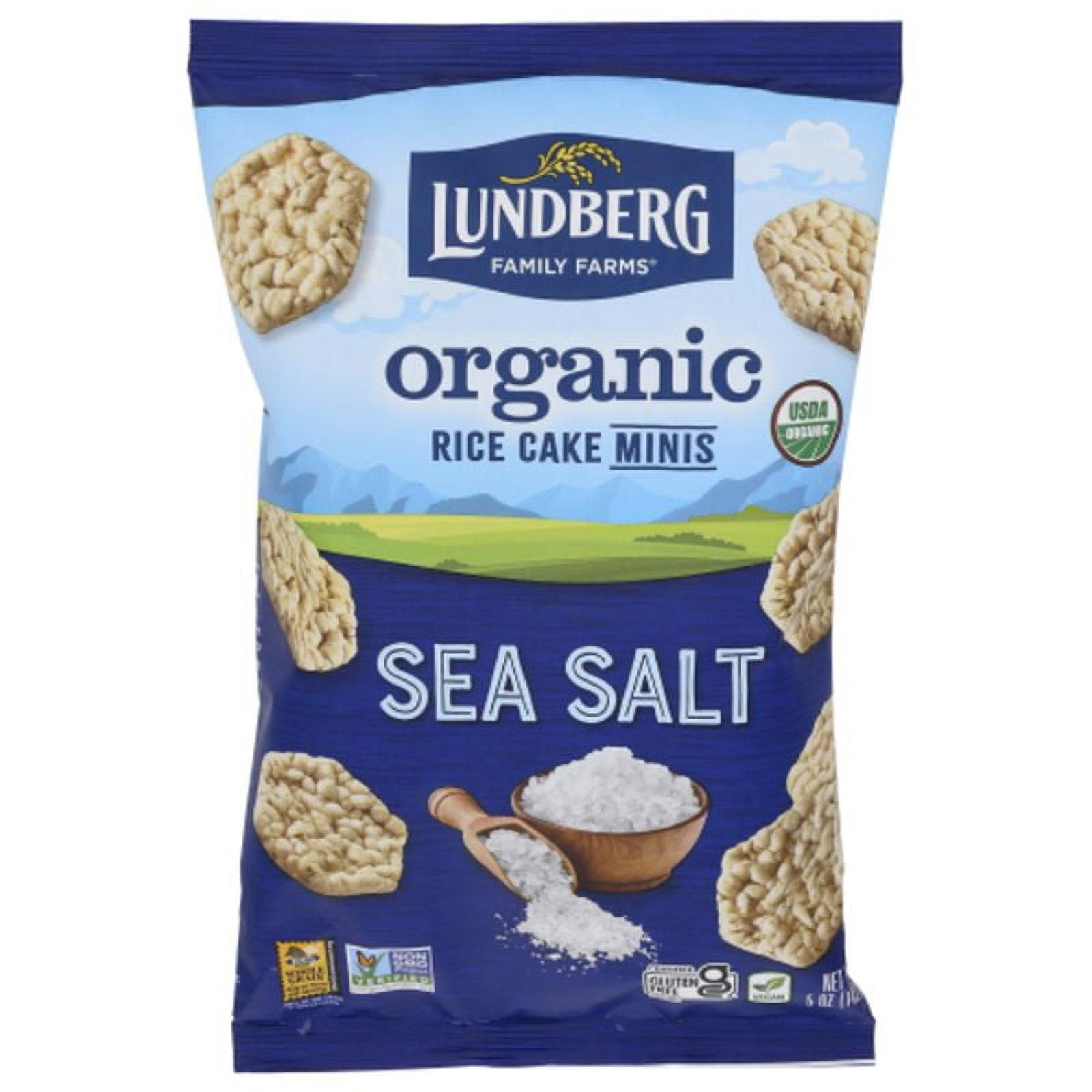 Lundberg Organic Sea Salt Mini Rice Cakes 5 oz Pack of 2