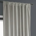 thumbnail image 5 of Half Price Drapes City Grey Heritage Plush Velvet Room Darkening Curtains (1 Panel), 50W X 108L, 5 of 12