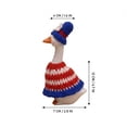 thumbnail image 4 of 7 Inch Desk Goose Outfits, Independence Day Themed Felt Costume, Cute Dress Up Accessory For Magnetic Desktop Goose Statue Decor (A#), 4 of 7