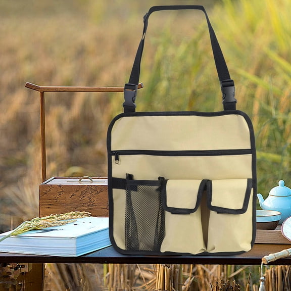 Side Organizer for Camping Chair Armrest with Multi Pockets Storage Hanging Bag for Beach Chair Outdoor Fishing Armchair Tote Shoulder Beside Pouch for 12.6x12.6in Oxford Cloth