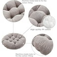 thumbnail image 2 of Nvzi Floor Pillows Cushions Round Chair Cushion Outdoor Seat Pads for Sitting Meditation Yoga Living Room Sofa Balcony 22x22 Inch, Grey, 2 of 5
