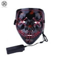 thumbnail image 6 of Luxtrada Halloween LED Glow Mask EL Wire Light Up The Purge Movie Costume Party +AA Battery (Red), 6 of 8