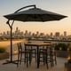 thumbnail image 3 of Sombrilla Plegable Para Jardin Playa Y Exteriores Metalica (Gris), 3 of 9