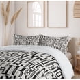 thumbnail image 6 of Ambesonne Abstract Duvet Cover Sets, Grunge Letters Pattern, 2-King, Charcoal Grey White, 6 of 7