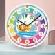 thumbnail image 2 of Reloj analógico de 10 pulgadas para niños, sin tictac, reloj didáctico, decoración de pared para decir la hora animales, 2 of 8