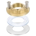 thumbnail image 1 of Female Thread Hex Lock Nut 3/4inch (19mm) Stainless Steel 304 Single Hole Faucet Lock Nuts with Gasket, 1 of 6