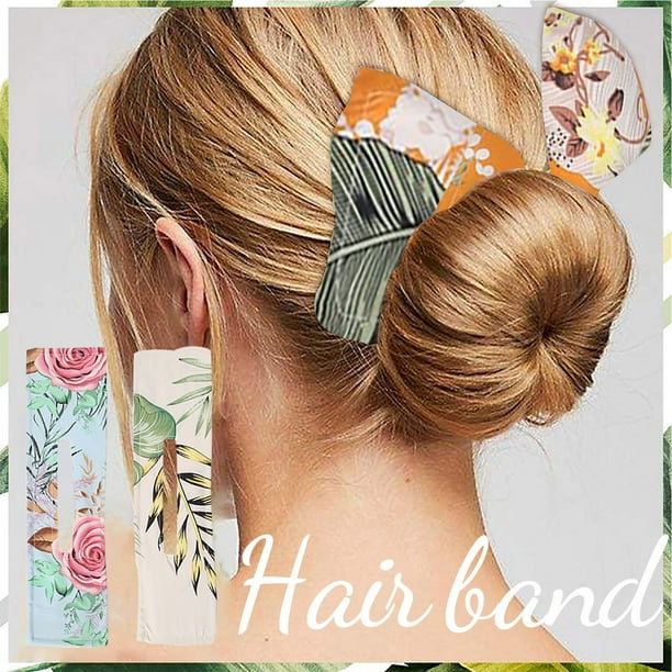 Fiudx Accesorios para El Cabello Franceses, Diademas Ligeras con Estampado de Donuts, Tela Suave y Cómoda, Fáciles de Lavar y Transportar, Ideales para Salidas Deportivas y Fiestas, Accesorios Elegan