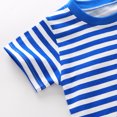 thumbnail image 7 of KONDYS Children's Short Sleeved Striped T Shirt Pure Boys And Girls Top Baby Base Shirt Cute Breathable Cozy Girls Tops, 7 of 7