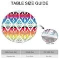 thumbnail image 6 of Floral Bohemian Tablecloth Round Elasticized, Stretch Fit Cover for 38-42 Inch Tables, Decorative Accent for Patio Garden Party, 6 of 7