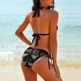 thumbnail image 2 of Ugly Sweater Style Snowmobile Women's Bikini V Neck Swimsuit Set 2 Piece Over Size Bathing Suit Side Triangle Bathing Suit, 2 of 9