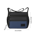 thumbnail image 3 of Bandolera de hombre, bolsa impermeable de nylon para el pecho con correa ajustable y puerto para auriculares para viajes, senderismo y deportes al aire libre, 3 of 6