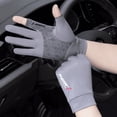 thumbnail image 2 of Guantes de dos dedos Dew para hombre, de seda helada, finos, con protección solar, antideslizantes, de medio dedo, para mujer, 2 of 6