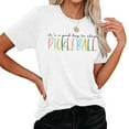 thumbnail image 7 of Women's Workout T Shirts Novelty Pickleball Graphic Print Short Sleeved Tee Tops Trendy Casual Relaxed Fit Basic Outfit Blouses, 7 of 7