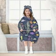 thumbnail image 7 of FORMRS Wearable Blanket Hoodie with Sleeves for Kids Cozy Flannel Sweatshirt, Vibrant Ocean Pattern, 7 of 7
