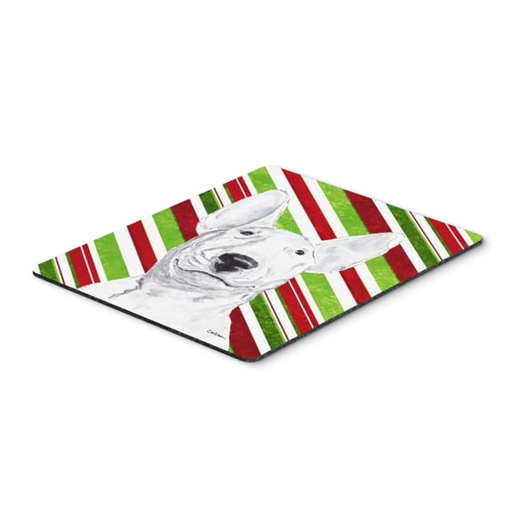 Carolines Treasures SC9618MP "Bull Terrier Candy Cane Christmas Mouse Pad Hot Pad or Trivet" Large multicolor