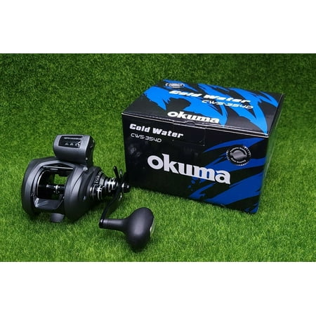 Okuma Cold Water Baitcast SS Low Profile Line Counter Trolling Fishing Reel (Right Hand) - CWS-354D