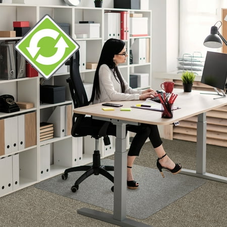 Ecotex Enhanced Polymer Rectangular Chair Mat For Carpets Up To 3