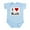 Sky Blue, variant on CafePress - I Love Kali Infant Bodysuit - Baby Light Bodysuit, Size Newborn - 24 Months