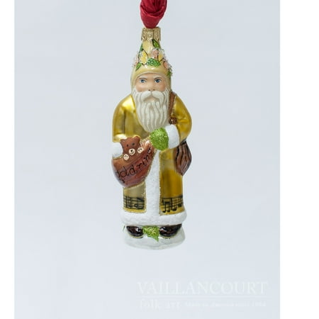Ornament Mexican Folk Art - Vaillancourt Folk Art 5th Day of Christmas Five Golden Rings Polish Ornament New