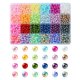 thumbnail image 1 of 1 caja de 6 mm de cuentas de perlas de vidrio redondo mixto para joyas de Navidad para hacer hallazgos de color mixto, 1 of 5