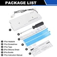 thumbnail image 3 of Uxcell DDR3/DDR4/DDR5 Enfriador de Memoria RAM Heatsink - Kit de Disipador de Calor Universal para Memoria DDR con Luz para Memoria de Portátil, Blanco (12V), 3 of 7