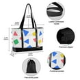 thumbnail image 2 of FORMRS Laptop Tote Bag for Women with 15.6" Computer Compartments Handbag, Blue Retro Triangles, 2 of 7