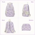 thumbnail image 2 of Teen Girls Backpack Set with Lunch Box, Pencil Case, Small Wallet, Kids Bookbag(Purple), 2 of 7