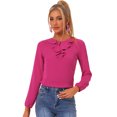 thumbnail image 1 of Dde San Patricio BluElegante De ManLarCon Cuello De Volantes Y Lunares Vintage PaMujer Fucsia-sólido XL, 1 of 6