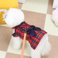 thumbnail image 3 of Adorable Pet Clothes for Cats & Small Dogs - Charming Spring & Autumn Wear Plaid Traction Skirt, 3 of 7