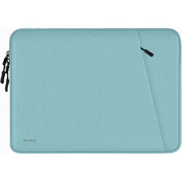 Funda para portátil Naukay de 15,6 pulgadas a prueba de golpes, resistente al agua, azul claro