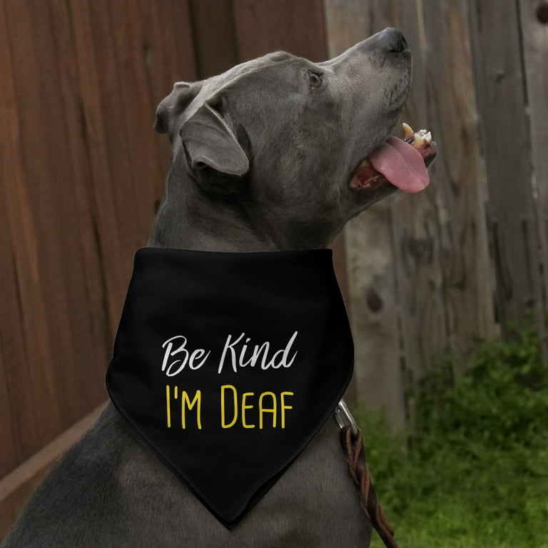 Be Kind I m Deaf Dog Pet Bandana Black Walmart