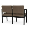 thumbnail image 5 of Lesro Lenox Steel Polyurethane 2-Seat Waiting Room Guest Reception Chair in Black/Castillo Quarry, 5 of 5