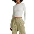 thumbnail image 2 of Gureui Women's Spring Autumn Slim Knitwear Solid Color Long Sleeve Backless Tie Up Tops, 2 of 6